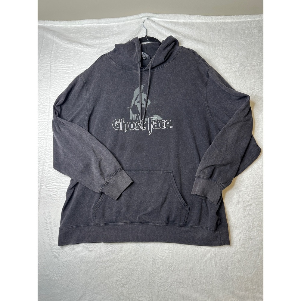 Bioworld Ghostface Hoodie Mens 2XL Black Graphic Scream Pullover Sweatshirt